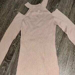 women’s sweater with cutout shoulders
